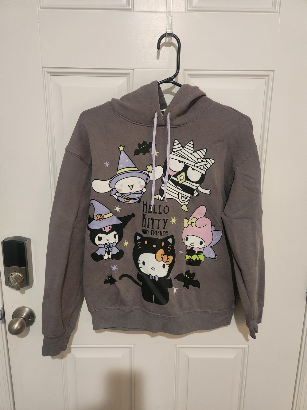Sanrio Hello Kitty & Friends Graphic Pullover Hoodie in Charcoal